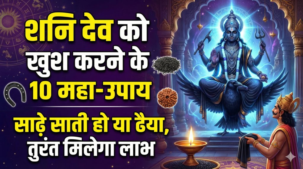 शनि देव को खुश करने के 10 महा-उपाय: साढ़े साती हो या ढैया, तुरंत मिलेगा लाभ (Shani Dev Ke Upay)