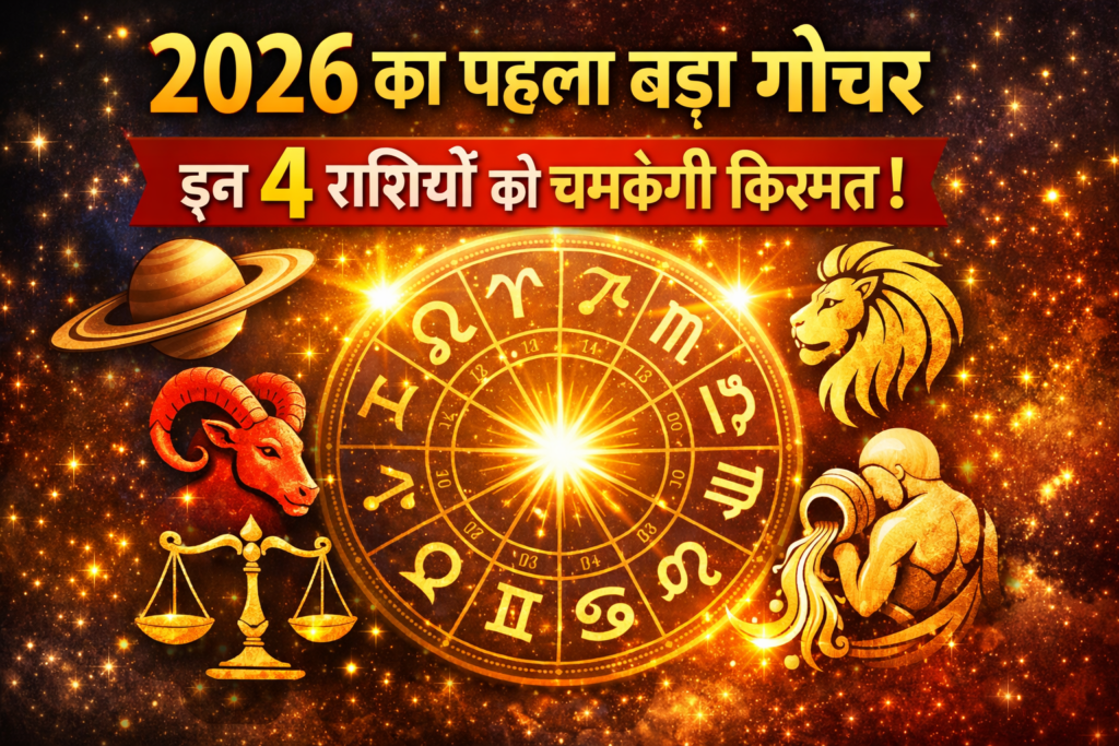 2026 ka pehla bada grah gochar – 4 bhagyashali rashiyan jinki kismat chamkegi, shani aur guru gochar ka prabhav