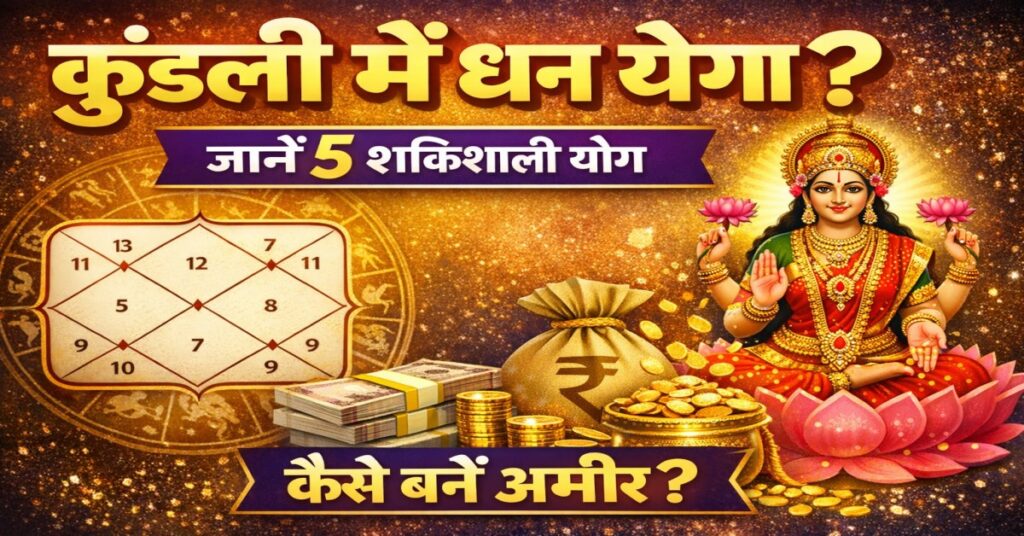 कुंडली में धन योग के संकेत