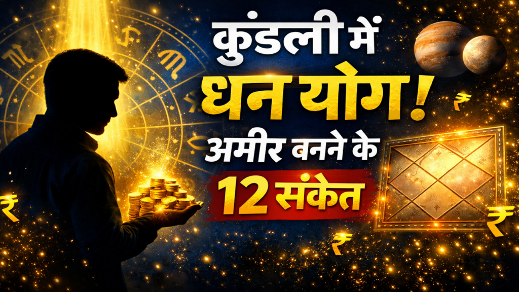 कुंडली में धन योग: अमीर बनने के 12 शक्तिशाली संकेत