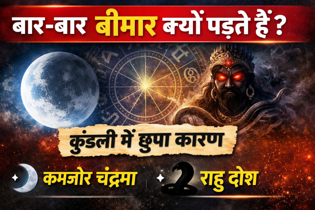 बार बार बीमार पड़ने का ज्योतिष कारण – चंद्रमा और राहु दोष